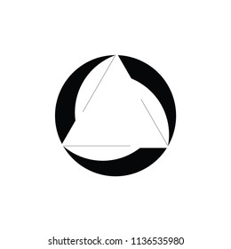 curves circle triangle logo vector