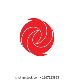 curves circles waves rotation simple logo vector