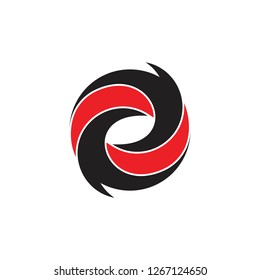 curves circles waves rotation simple logo vector