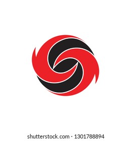 curves circles waves rotation simple logo vector