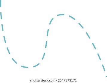 Curvas linha tracejada Tão bonito para projetar seu trabalho artístico.