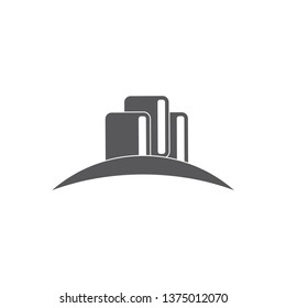 curves global book learning education logo vector