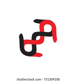 curves helix shape logo vector
