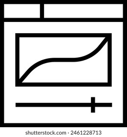 curves icon. Thin linear style design isolated on white background