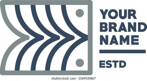 Curves and Layer Logo Vector Design