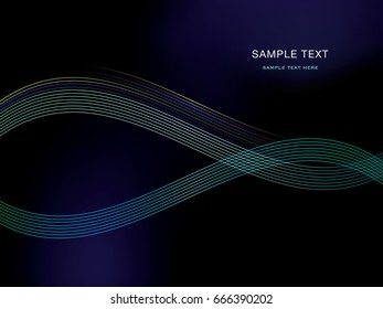 Curves lines background, Illustration vector