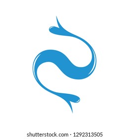 curves motion water flow design logo vector