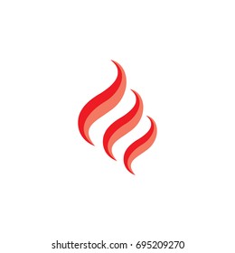 curves objects red color design vector