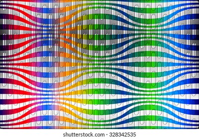 The curves on abstract metallic colored  background 