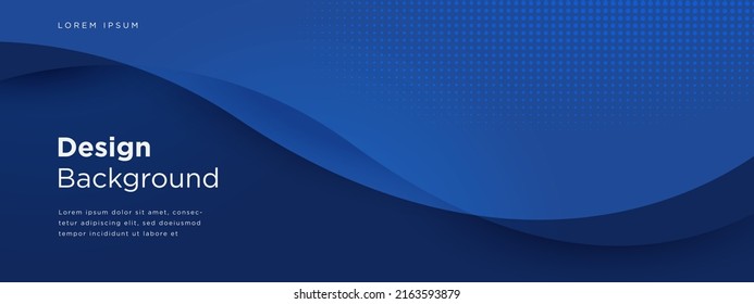 curves on dark blue abstract background.