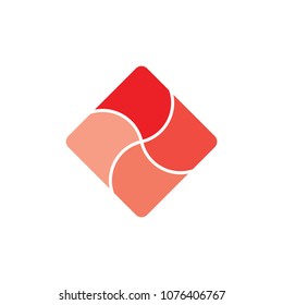 curves rotation square logo   