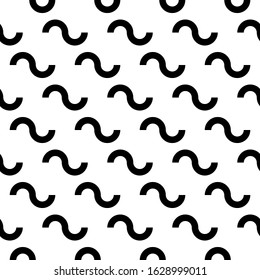 Curves seamless pattern. Curved lines print. Ethnic ornament. Folk wallpaper. Tribal motif. Wavy stripes background. Geometrical shapes backdrop. Vector artwork. Textile digital paper, abstract image