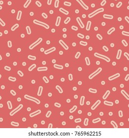 Curves. Seamless pattern in memphis style. 80s 90s style. Vector colorful illustration.