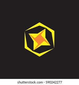 curves shapes object in frame design logo vector