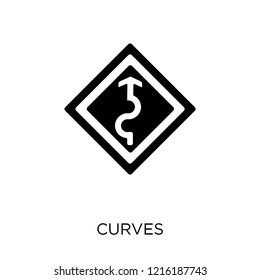 Curves sign icon. Curves sign symbol design from Traffic signs collection. Simple element vector illustration on white background.