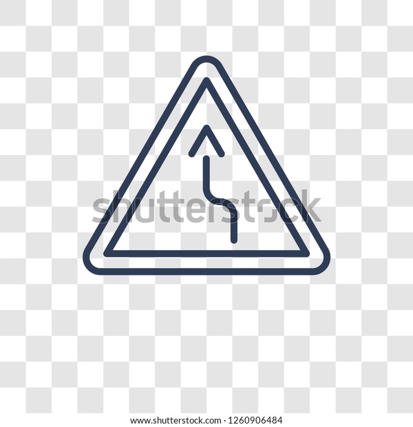 Curves sign\
icon. Trendy Curves sign logo concept on transparent background\
from Traffic Signs\
collection