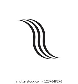 curves stripes simple logo vector