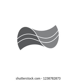 curves stripes wavy shape abstract logo vector