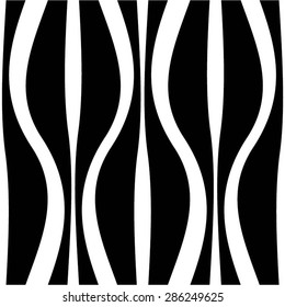 The curves in the vertical strip pattern, seamless vector background.