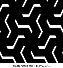 Curves. Zigzag figures ornament. Repeated broken lines background. Linear motif. Grate wallpaper. Grid backdrop. Digital paper, page fills, web design, textile print. Seamless modern abstract pattern.