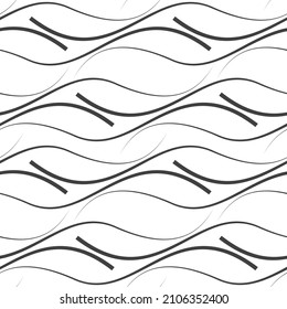 Curvilinear grid pattern, seamless vector background. 