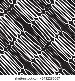 Curvilinear pattern, mesh, seamless vector background.