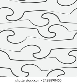 curvilinear pattern in the skyline, multipurpose, seamless vector background.