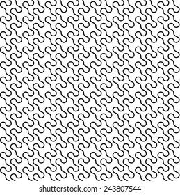 Curvilinear pattern vector, seamless background.
