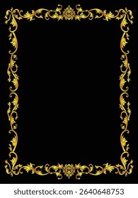 Curving Element Ornamental Frame Decorative Vector
