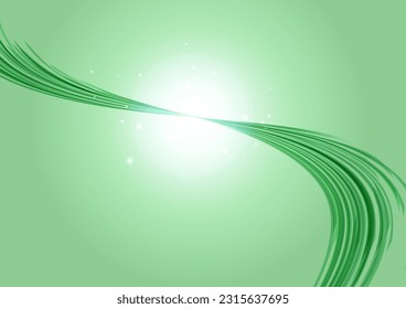curving green network wave background