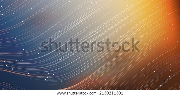 Curving,Flowing Energy Lines Pattern in Glowing\
Sunlit Space and Starry Sky Around - Modern Style Futuristic\
Technology or Astrology Concept Background, Generative Art,\
Creative Template,Vector\
Design