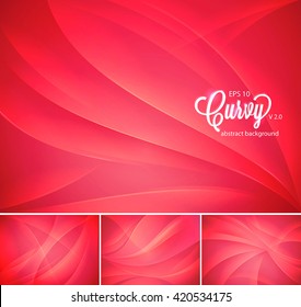 Curvy abstract background. Each background separately on different layers.  Available in 4 variants