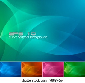 Curvy Abstract Background. A set of curvy abstract background, available in 4 different colors