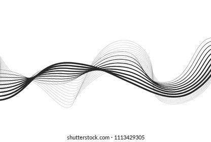 curvy abstract line wave graphic gray background