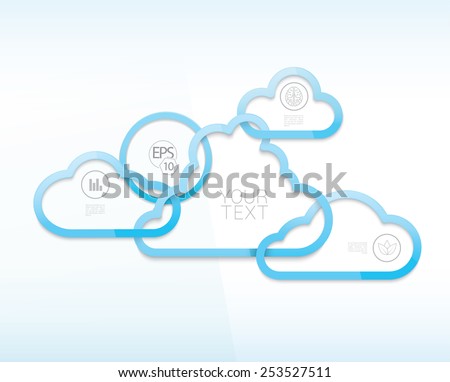 Curvy Blue Clouds Infographics for Your Design
