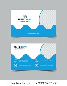 curvy clean layout Business card design template. simple minimal Business Card design.
