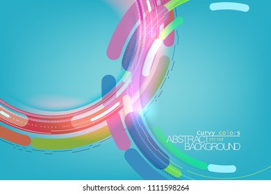 Curvy and colorful ideas concepts vector  abstract background