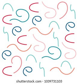 curvy colorful lines pattern- vector illustration
