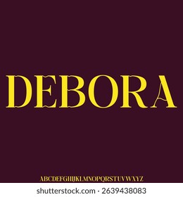 Curvy elegant feminine decorative alphabet display font vector