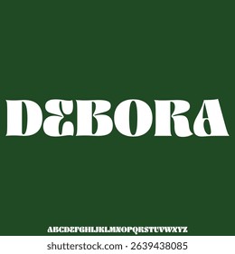 Curvy elegant feminine decorative alphabet display font vector