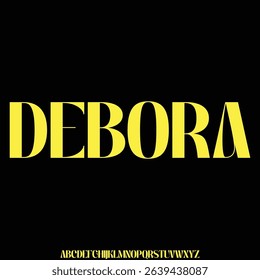 Curvy elegant feminine decorative alphabet display font vector