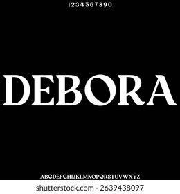 Curvy elegant feminine decorative alphabet display font vector