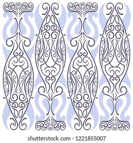 curvy embroidery ornament pattern 