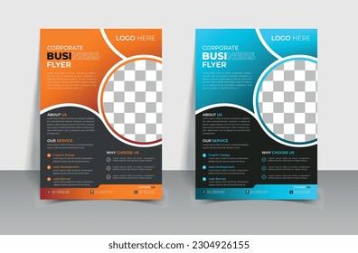 Curvy flyer design template vector design. clean Layout template in A4 size.