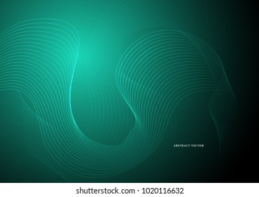 Curvy geometric lines pattern on a bright background. Vector graphic illustration template for use in the projects business, science, education and technology.