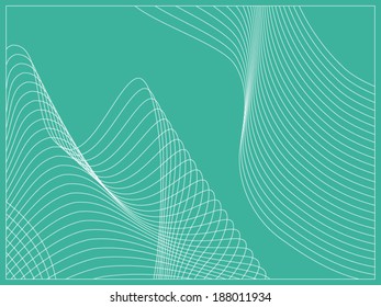 Curvy geometric lines wave pattern texture on colorful background. Vector graphic illustration template.