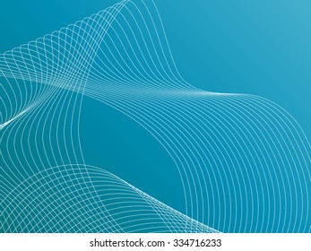 Curvy geometric lines wave pattern texture on colorful background. Vector graphic illustration template.