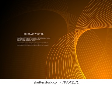 Curvy geometric wavy lines pattern pattern on bright background. Vector graphic illustration template for use in the projects business, science, education and technology.