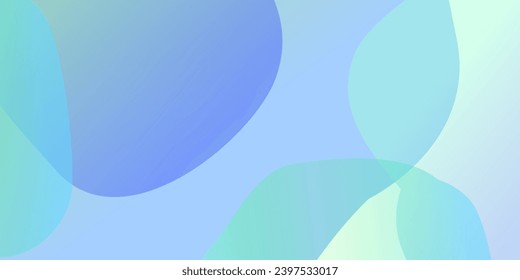 Curvy green and blue tone curvy shapes background