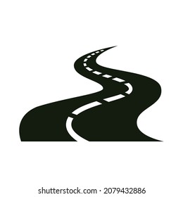 Curvy Highway Road Vector Illustration Logo Stock Vector (Royalty Free ...
